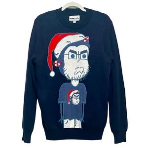 Tipsy Elves Ugly Christmas Sweater RT Lifestyle Grumpy Boyfriend size M
